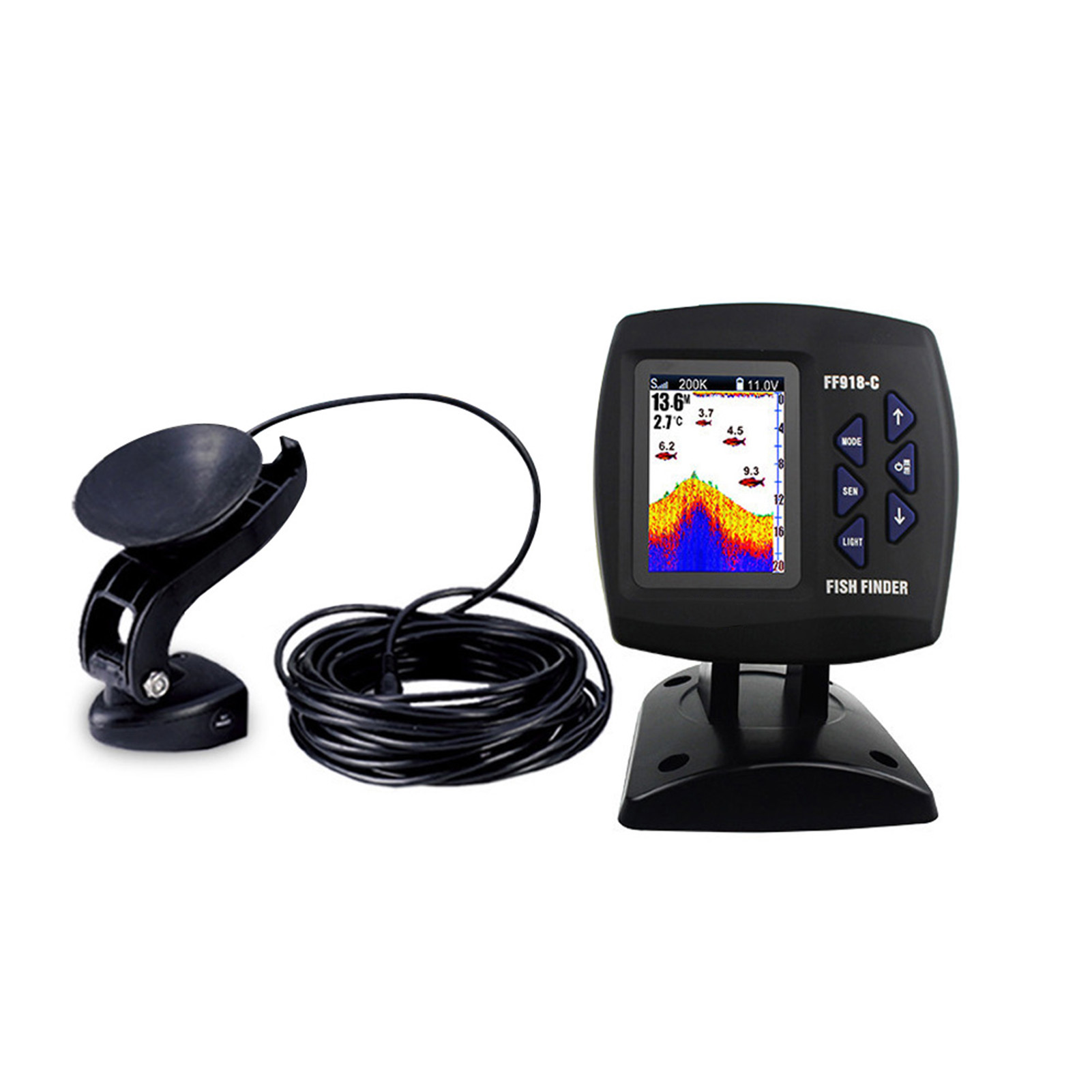 Проводной эхолот с цветным экр – обзор и цена Fishing Boat Depth Finder